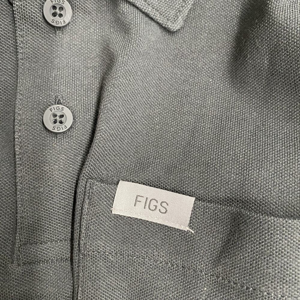 FIGS PRO Men’s Small Black Technical Pique Scrub Polo NWT Pima Cotton M22WW1004 - Picture 5 of 15